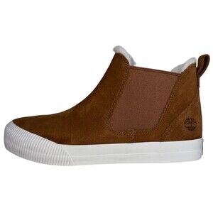 Timberland Womens Size 10 Sneakers Boots Skyla Bay 2.0 Faux Fur Lined Rust Suede